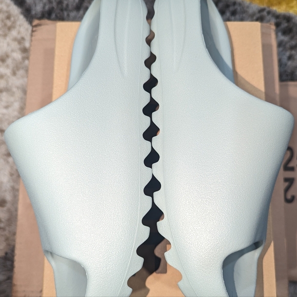Adidas Yeezy Light Blue Sandals with Contoured Footbed
